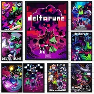 Deltarune Video Game Poster Wall Art Picture Print, Role-Playing Game Themed Modern Family Bedroom D