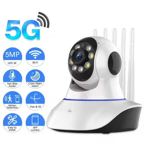 YI IoT WiFi IP Camera 2MP 5MP Home Security PTZ Camera 5Ghz 2.4Ghz Colorful Night Vision Auto Tracki