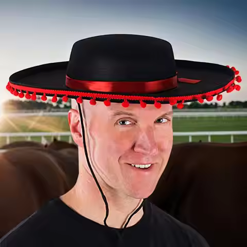 Fuzz Ball Mexican Sombrero Hats Stage Performance Dance Spanish Mexican portable Hat Costumes Wide S