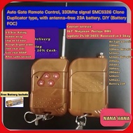 (RM 5 only) Auto Gate Remote Control 330Mhz 433mhz signal SMC5326 Duplicator, antenna-free 23A 12v battery