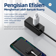 KIVEE KEPALA CHARGER USB*3 MACARON CHARGER FAST CHARGING FOR IPHONE