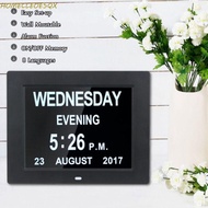 HOMECLEOESQX Digital Clock Large Letter Date Table Large Dementia LCD Screen Alarm Clock