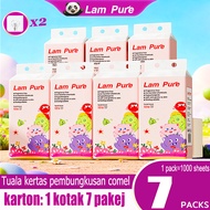 [7 PACKS] LamPure AIR-cushion Tissue Cute Tissue Hanging Tissue Soft Deluxe 1016 Sheets 4 Ply
