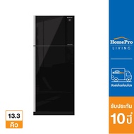 [ส่งฟรี] SHARP ตู้เย็น 2 ประตู รุ่น SJ-X380GP-BK 13.3 คิว กระจกดำ