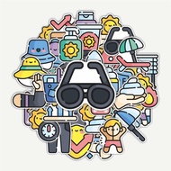 Sticker Pack Sun Protection Flat Sticker Design | TUMBLR Sticker | LAPTOP Stickers, Suitcase, Helmet