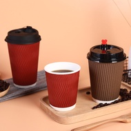 Corrugated Cup Heat Insulation Disposable Ounce and other Thickened Double-Layer Coffee Milk Tea Cup