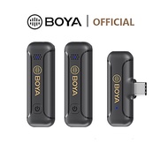 BOYA BY-WM3T2-U1/U2 Type-C Wireless Lavalier Microphone with Noise Cancellation Mini Lapel Mic for Smartphones Type-C Devices Laptops