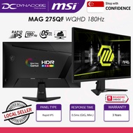 MSI MAG 275QF 27-inch WQHD 180Hz Rapid IPS Gaming Monitor - 0.5ms, HDR 300 Nits