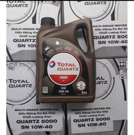 Dầu nhớt động cơ 10W40 ô tô TOTAL QUARTZ 5000 SN CF 4 lít