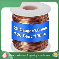 [tuwu766]99.9% Dead Soft Copper Wire, 20 Gauge/ 0.8 mm Diameter, 328 Feet/ 100 M, 1 Pound Spool Pure
