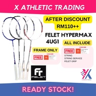 Felet Hypermax Badminton Racket [Made in Taiwan] 4Colour Felet Attaking Racket Smash