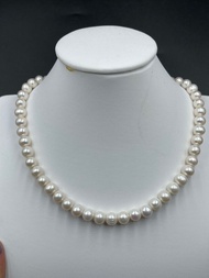 สร้อยคอมุกน้ำจืดสำเร็จรูป 6mm. Freshwater pearl readymade necklace 6mm.