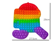 G9 STOR Tik Tok Pop It Push Bubble Sensory Fidget Rainbow Among Us Shape Pattern 27.5cm x 29cm