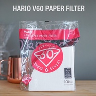 กระดาษกรอง HARIO V60 Paper Filter White 02 กระดาษกรองกาแฟ สีขาว คุณภาพสูง 100 แผ่น ดริปกาแฟ อุปกรณ์ด