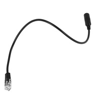 DOU Lightweight 3 5mm Mobile Phone Headset to RJ9 Adapter Flexible Cable 31cm Length