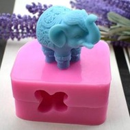 【臺灣現貨】大象形狀 3D 立體糖蛋糕模具手工皂模蠟燭模具石膏模具布丁模具