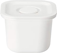 Muji Square Polypropylene Lunch Box Storage Container with Valve, 70ml, White