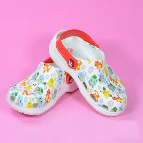 Pokemon Cartoon Beach Hole Sandals Pikachu Children Shoes Kawaii Eva Anime Home Outdoor Leisure Comf