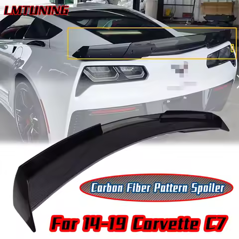 Z06 Stage 3 Rear Trunk Lid Spoiler For 2014 - 2019 Corvette C7 Lid High Wing Spoiler Car Tailgate Fl
