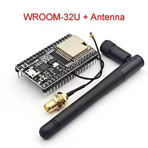 ESP32-WROOM-32U DevKitC WiFi Bluetooth IoT Development Board with 2.4G Antenna & A rduino Compatible