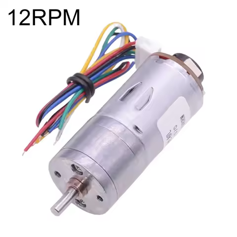 High Speeds DC Gear Motor With Encoder JGA25-370 With Encoder Reduction DC Motor 6V High Torque 9kg.