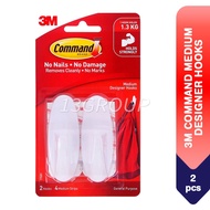 3M Command General Purpose Medium Designer Hooks, 2s (17081)