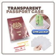 (1 PCS) Waterproof Passport Cover Travel Case Passport Holder Clear With Card Slot Transparent Prote