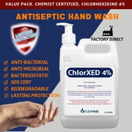 Cleanme ChlorXED 4% antiseptic hand wash with chlorhexidine and Zinc Pyrithione 5L packaging size