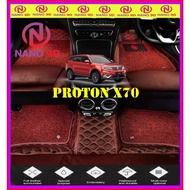 (2 LAYERS) 9D PROTON X70 2018 LUXURY CUSTOMS MADE 2 LAYERS CARMAT CARPET FLOOR MAT