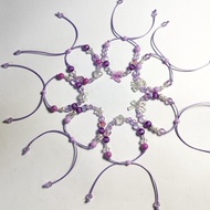 Purple String Aesthetic Bead Bracelet