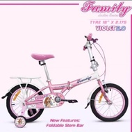 SEPEDA LIPAT ANAK PEREMPUAN 16 INCH FAMILY VIOLET DORA SEPEDA ANAK PEREMPUAN