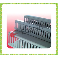 YY GREY uPVC SLOTTED TRUNKING (WIRING DUCT) CABLE MANAGEMENT - WD8080-8-2.0 (80W X 80H)MM , WD100100