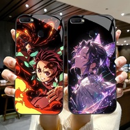 DK-64 Demon Slayer HD Glass Casing hp OPPO A5S A11K A12 A12S A7 F5 F7 F9 Pro