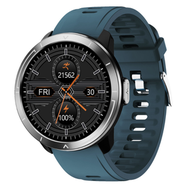 #N/A - M18plus智慧手環ECG+PPG心電圖心率血壓測量資訊提醒圓屏手錶（銀+TPU藍）#Q901021954