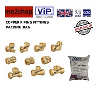(BAG) VIP COPPER PIPING FITTINGS /COPPER PIPE FITTINGS/BRASS PIPE FITTINGS (15MM) (FOR WATER PIPE/PA