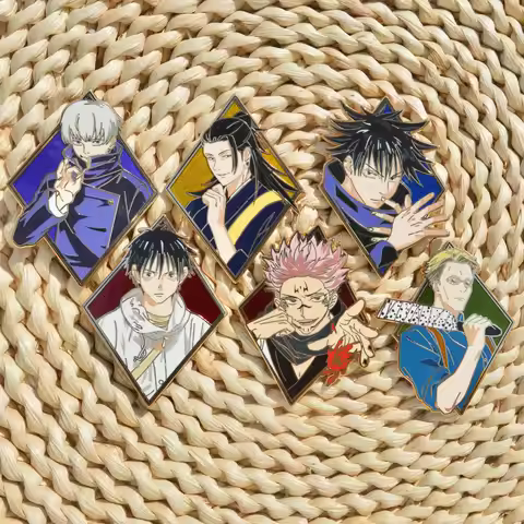 Anime Nanami Kento Hard Enamel Pin Metal Brooch Jujutsu Kaisen Enamel Pins Inumaki Toge Fushiguro Me
