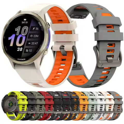 26 22mm Quickfit Watchband For Garmin Forerunner 970 965 955 Solar Strap Fenix 8 7X E 6 6X/Descent/T