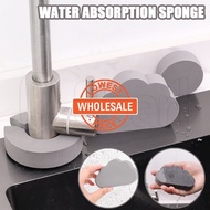 [Wholesale] Cleaning Water Absorption Sponge - Cloud Shape Circular Cleaning Tool - Household Faucet