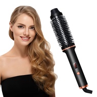 【In-Stock】 3 In 1 Ionic Hair Curler Straightener Professional Curling Heated Hair Styling Brush Anti-Scald Thermal Brush Curl Wand