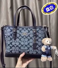 閒置轉讓COACH蔻馳Mollie25 香布雷藍色 可肩背可斜挎 正品女包