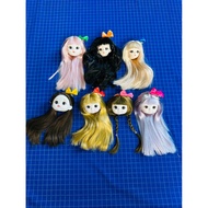 The head of the 17cm doll is as shown in the picture and comes with hair stuck to the head
