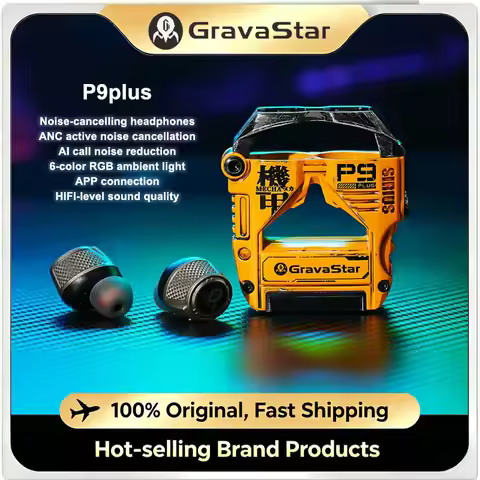 Original GravaStar Sirius Plus P9 TWS Earphones Bluetooth 5.3 ANC Noise Cancelling ENC Call 28H Batt