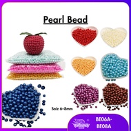 6/8MM ABS IMITATION PEARL BEADS / ROUND BEADS WITH HOLE / DIY ROUND PEARL BEADS FOR JEWELRY MAKING /