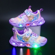 Kids Shoes boy girl Sports Shoes frozen Elsa Casual Flat sneakers Shoe LED Light 1-12Y running shoes