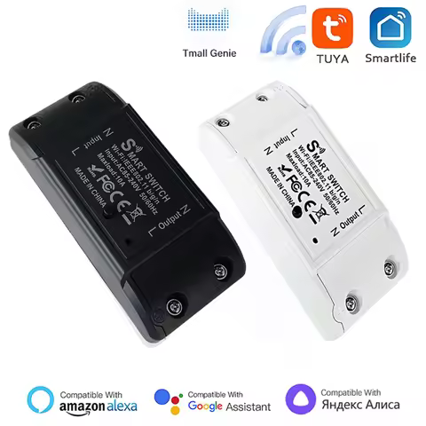 Tuya WiFi Switch DIY MINI Smart Home Switch Relay Module Smart Life APP Wireless Voice Remote Contro