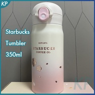 แก้วถ้วยน้ำร้อน Starbuck รูปดอกซากุระ350มล. กล่องของขวัญแก้วสะท้อนตีกลับจากเกาหลีถ้วยสแตนเลส304
