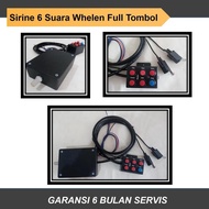 Sirine 6 Suara Full Tombol Whelen, Sirene Klakson Motor Mobil Polisi Patwal Rescue Ambulance Damkar