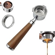 Portafilter 51 mm, Double Spout, 3 Ears, Porta Filter, Compatible with Puck Strainer, Filter Basket,