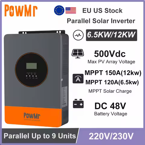 PowMr New 6.5KW 12KW 48V Solar Inverter 230V AC 120A/150A MPPT Solar Charger Off-Grid Inversor Fit L