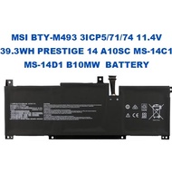 MSI BTY-M493 3ICP5/71/74 11.4V 39.3WH PRESTIGE 14 A10SC MS-14C1 MS-14D1 B10MW  BATTERY
